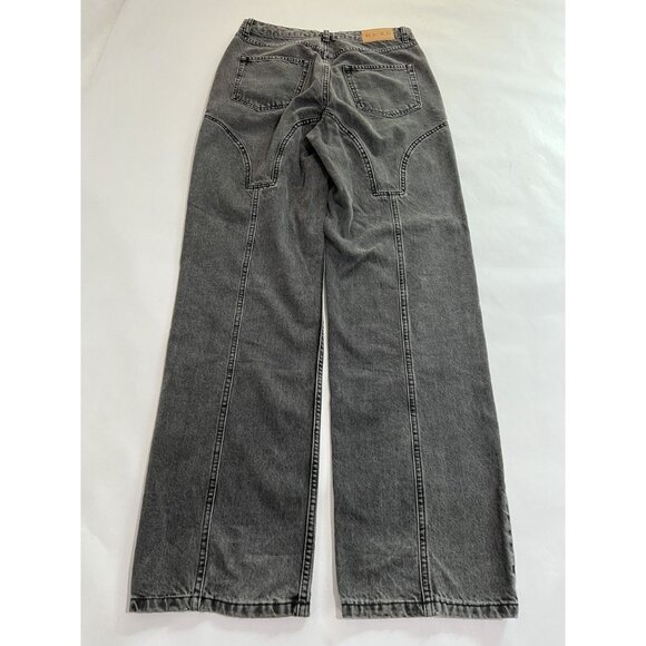 NWOT NA-KD Straight Leg Jeans in Washed Black - Picture 2 of 7